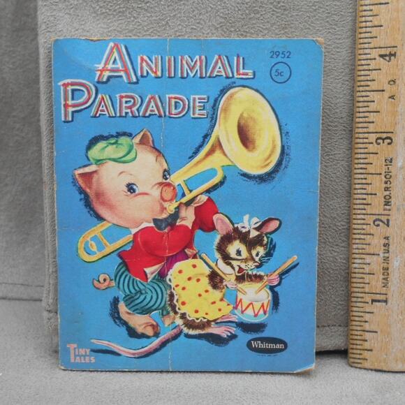 Whitman Tiny Tales #2952 Animal Parade 1949 Antique Children's Book - Picture 3 of 10